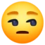 Unamused Face emoji, Facebook design