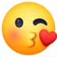 Face Blowing a Kiss on Facebook