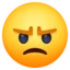 Angry Face emoji, Facebook design