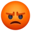 Enraged Face emoji, Facebook design