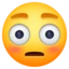 Flushed Face emoji, Facebook design