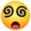 Face With Spiral Eyes emoji, Facebook design