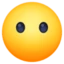 Face Without Mouth emoji, Facebook design