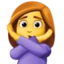 Woman Gesturing No emoji, Facebook design