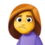 Woman Pouting emoji, Facebook design