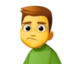 Man Pouting emoji, Facebook design
