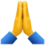 Folded Hands emoji, Facebook design