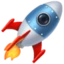 Rocket emoji, Facebook design