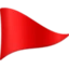 Triangular Flag emoji, Facebook design