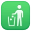 Litter In Bin Sign emoji, Facebook design