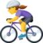 Woman Biking emoji, Facebook design