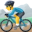 Man Mountain Biking emoji, Facebook design