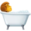 Person Taking Bath emoji, Facebook design