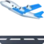 Airplane Departure emoji, Facebook design
