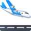 Airplane Arrival emoji, Facebook design