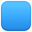 Blue Square emoji, Facebook design