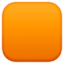Orange Square emoji, Facebook design