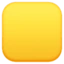 Yellow Square emoji, Facebook design