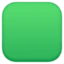 Green Square emoji as drawn by Facebook