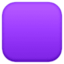 Purple Square emoji, Facebook design