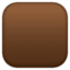 Brown Square emoji, Facebook design