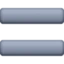 Heavy Equals Sign emoji, Facebook design