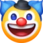 Clown Face emoji, Facebook design