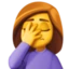 Woman Facepalming emoji, Facebook design