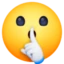 Shushing Face emoji, Facebook design