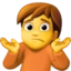 Person Shrugging emoji, Facebook design