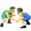 Men Wrestling emoji, Facebook design