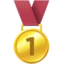 1st Place Medal emoji, Facebook design
