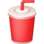 Cup with Straw emoji, Facebook design