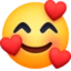 Smiling Face with Hearts on Facebook