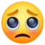 Pleading Face emoji, Facebook design