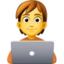 Technologist emoji as drawn by Facebook