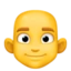 Person Bald emoji, Facebook design