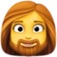 Woman Beard emoji, Facebook design