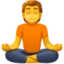 Person in Lotus Position emoji, Facebook design