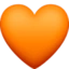 Orange Heart emoji, Facebook design