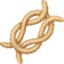 Knot emoji as drawn by Facebook