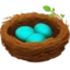 Nest With Eggs emoji, Facebook design