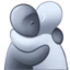 People Hugging emoji, Facebook design