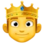 Person with Crown emoji, Facebook design