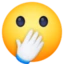 Face With Open Eyes And Hand Over Mouth emoji, Facebook design