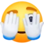 Face With Peeking Eye emoji, Facebook design