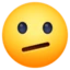 Face With Diagonal Mouth emoji, Facebook design