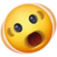 Shaking Face emoji, Facebook design