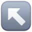 Up-left Arrow emoji, Facebook design