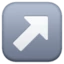 Up-right Arrow emoji, Facebook design